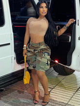 Pantalones cortos holgados con estampado de camuflaje